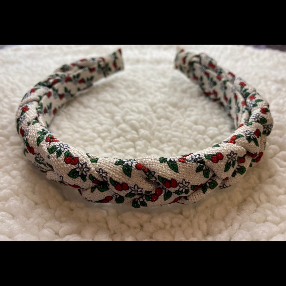 Cherry & Flower Braided Headband - Picture 2 of 2